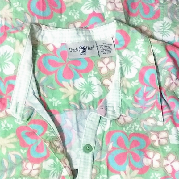 Duck Head floral retro top shirt sz XL petite *F - Picture 4 of 4
